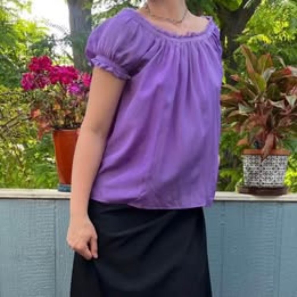Boho Amethyst Summer Blouse